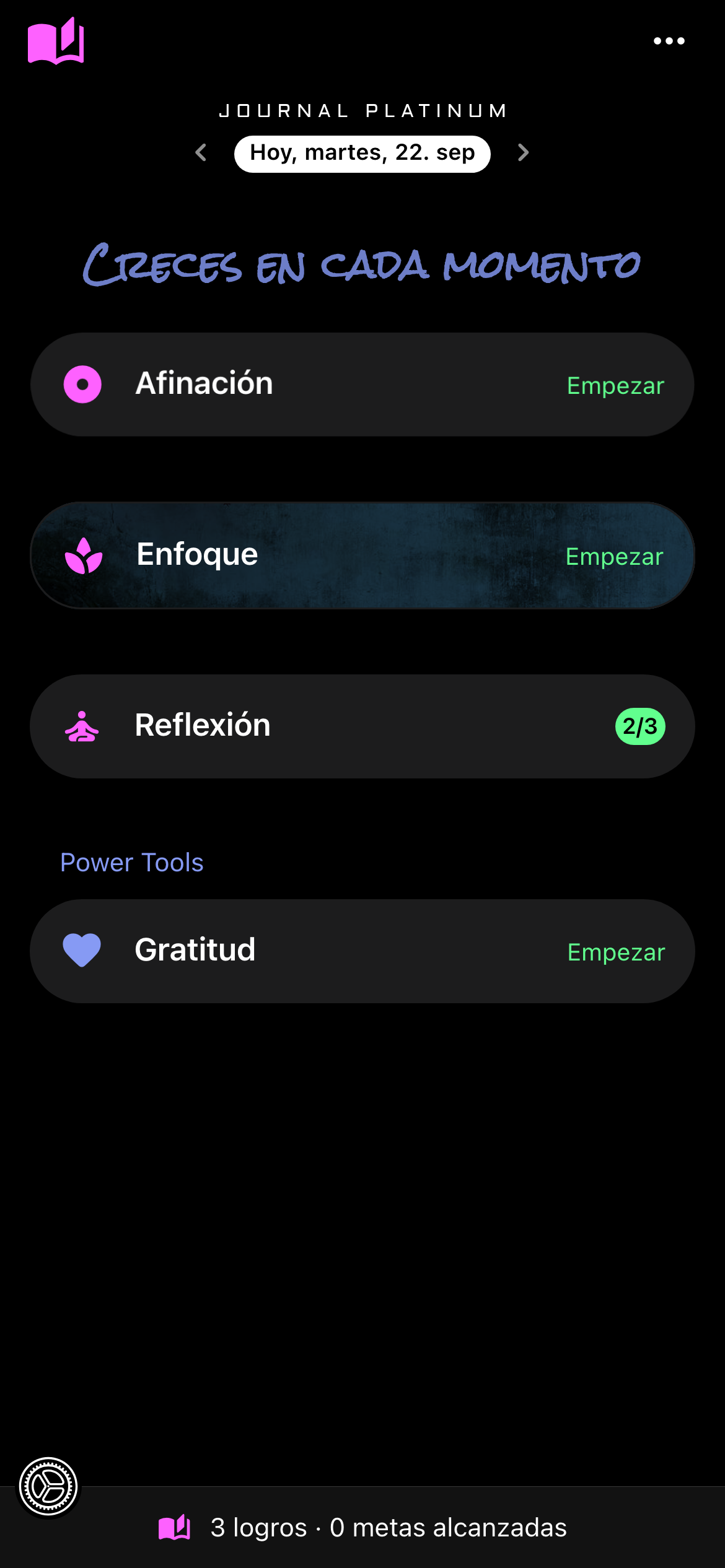 Journal Platinum, la reflexión nocturna de una usuaria